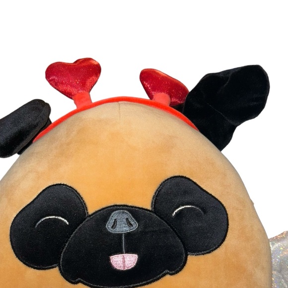 Pam the Pug 12-inch Valentines Day 2023 Wings and Heart Headband Squishmallows - Picture 6 of 8